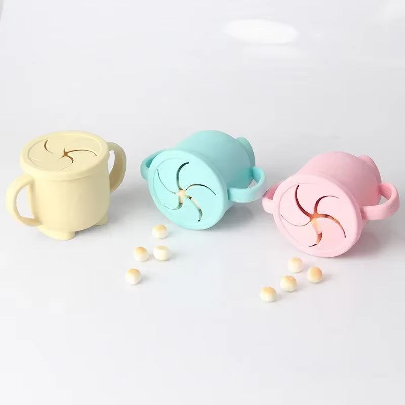 Versatile Silicone Baby Snack Cup - Portable 200ml Sippy Cup with Lid, BPA Free, Perfect for Kids 1-2 Years
