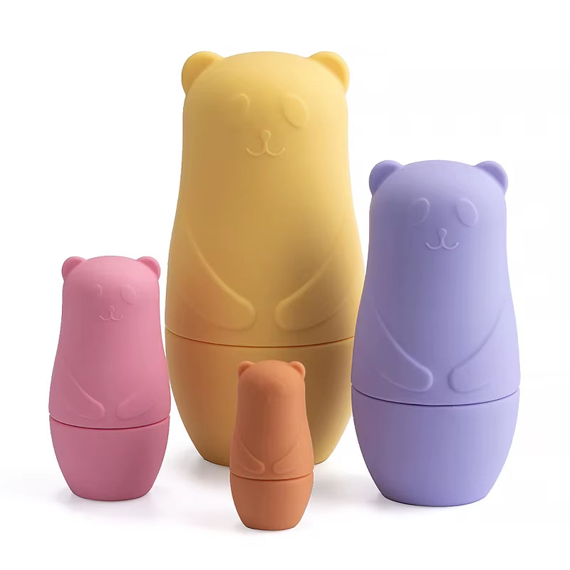 Discover the Fun with Montessori Nesting Dolls: Educational Silicone Stacking Blocks for Creative Play!