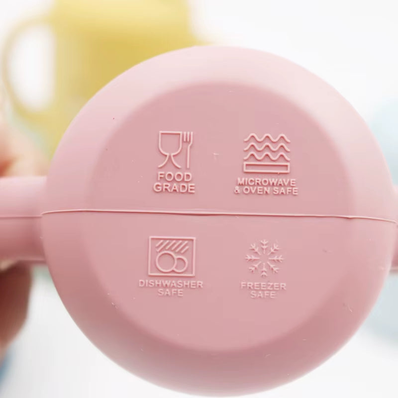 Introducing the New Cartoon 120ML Baby Silicone Sippy Cup - BPA-Free, Portable Snack Container and Leakproof Trainer Cup for Your Little One!