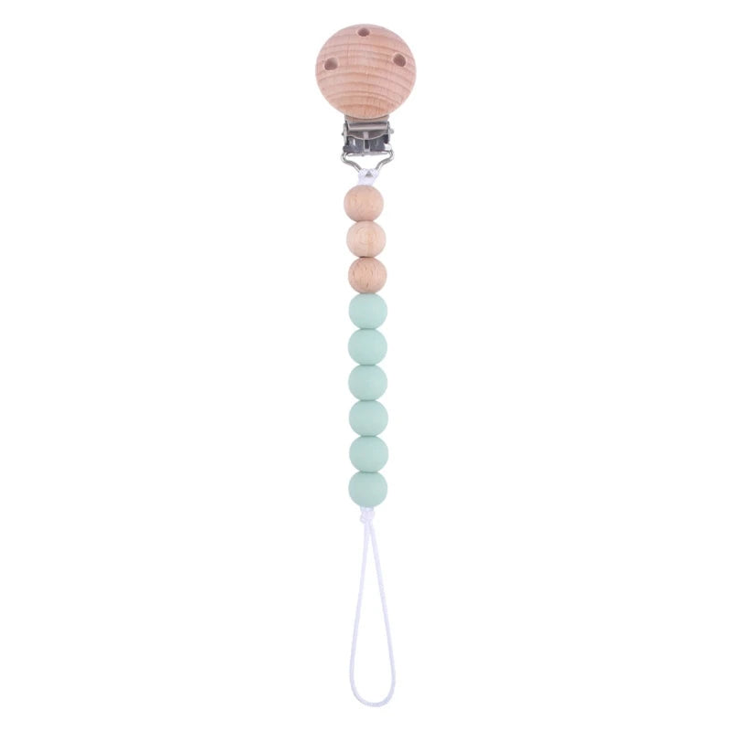 Stylish & Safe Pacifier Clip Chain with Silicone Beads - BPA Free Dummy Holder for Teething Babies