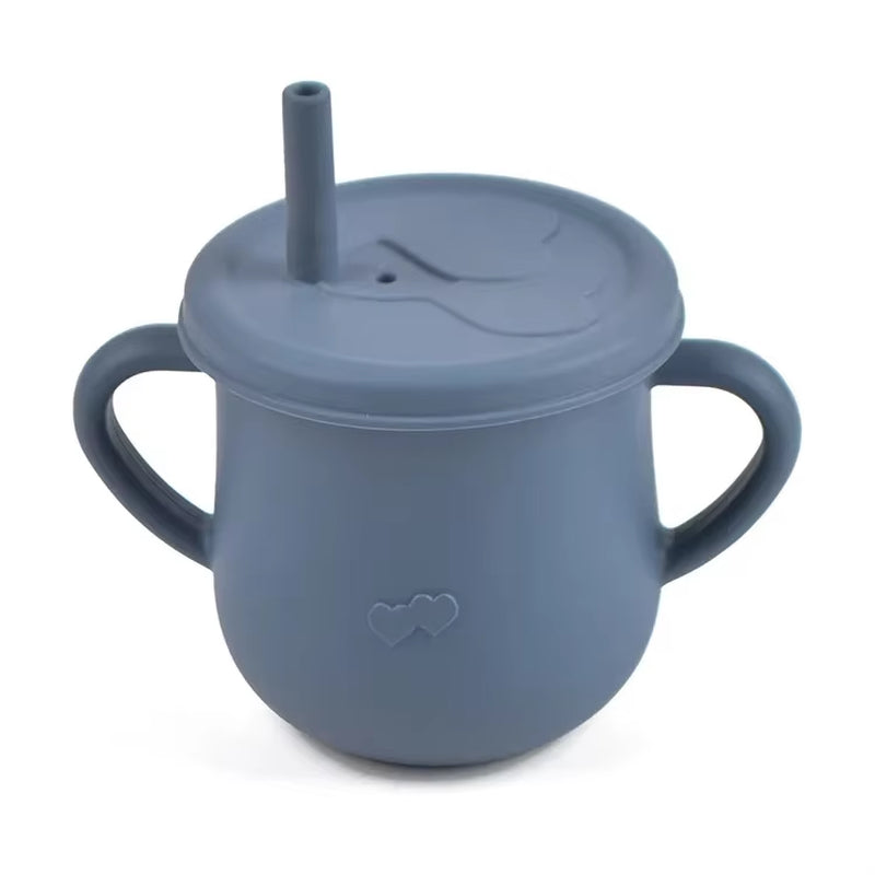 Versatile Silicone Baby Snack Cup - Portable 200ml Sippy Cup with Lid, BPA Free, Perfect for Kids 1-2 Years