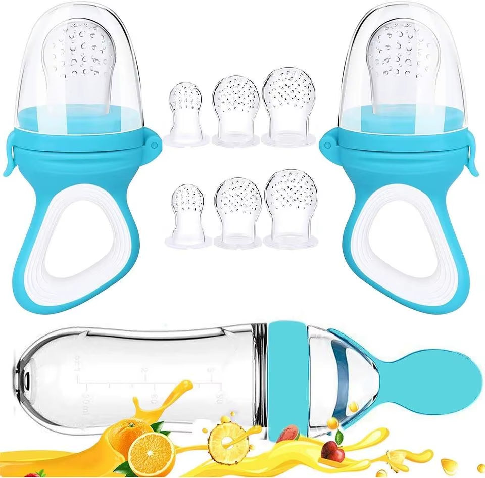 Revolutionary Silicone Squeezing Feeding Bottle Cup - Perfect for Newborns and Infants! Training Spoon for Cereal and Food Supplements
