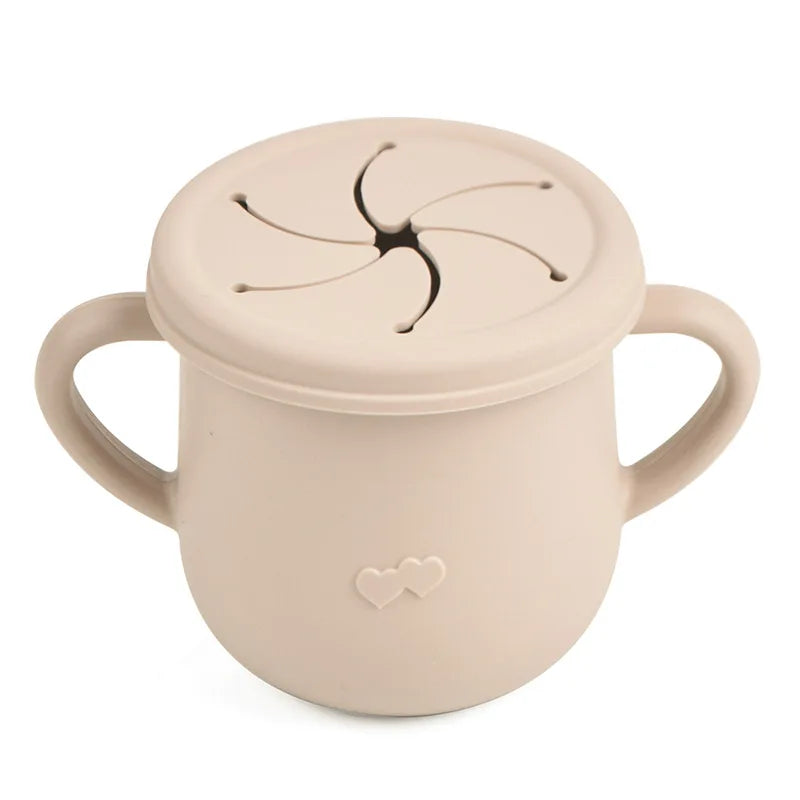 Versatile Silicone Baby Snack Cup - Portable 200ml Sippy Cup with Lid, BPA Free, Perfect for Kids 1-2 Years