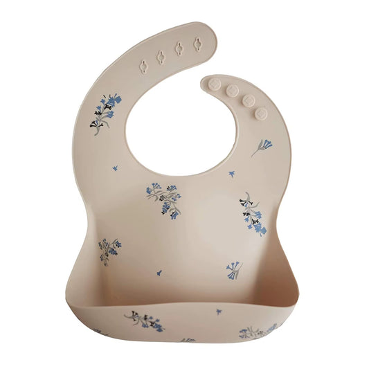 Baby Bibs Ins Style Print Waterproof Soft Silicone Baby Feeding Stuff Cute Pattern Kids Girl Boy Toddler Adjustable Children Bib
