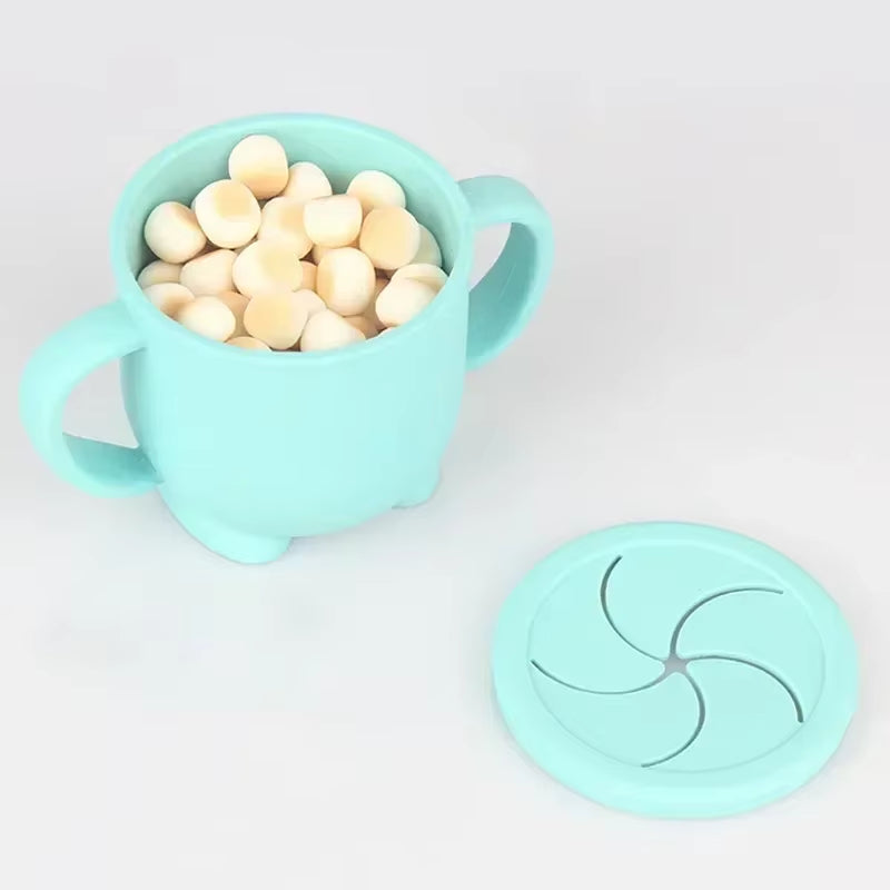 Versatile Silicone Baby Snack Cup - Portable 200ml Sippy Cup with Lid, BPA Free, Perfect for Kids 1-2 Years